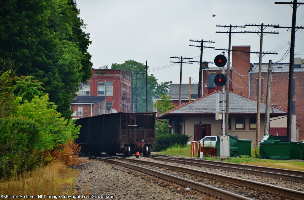 BLE 65130 is last out of town and leaves behind this scene.