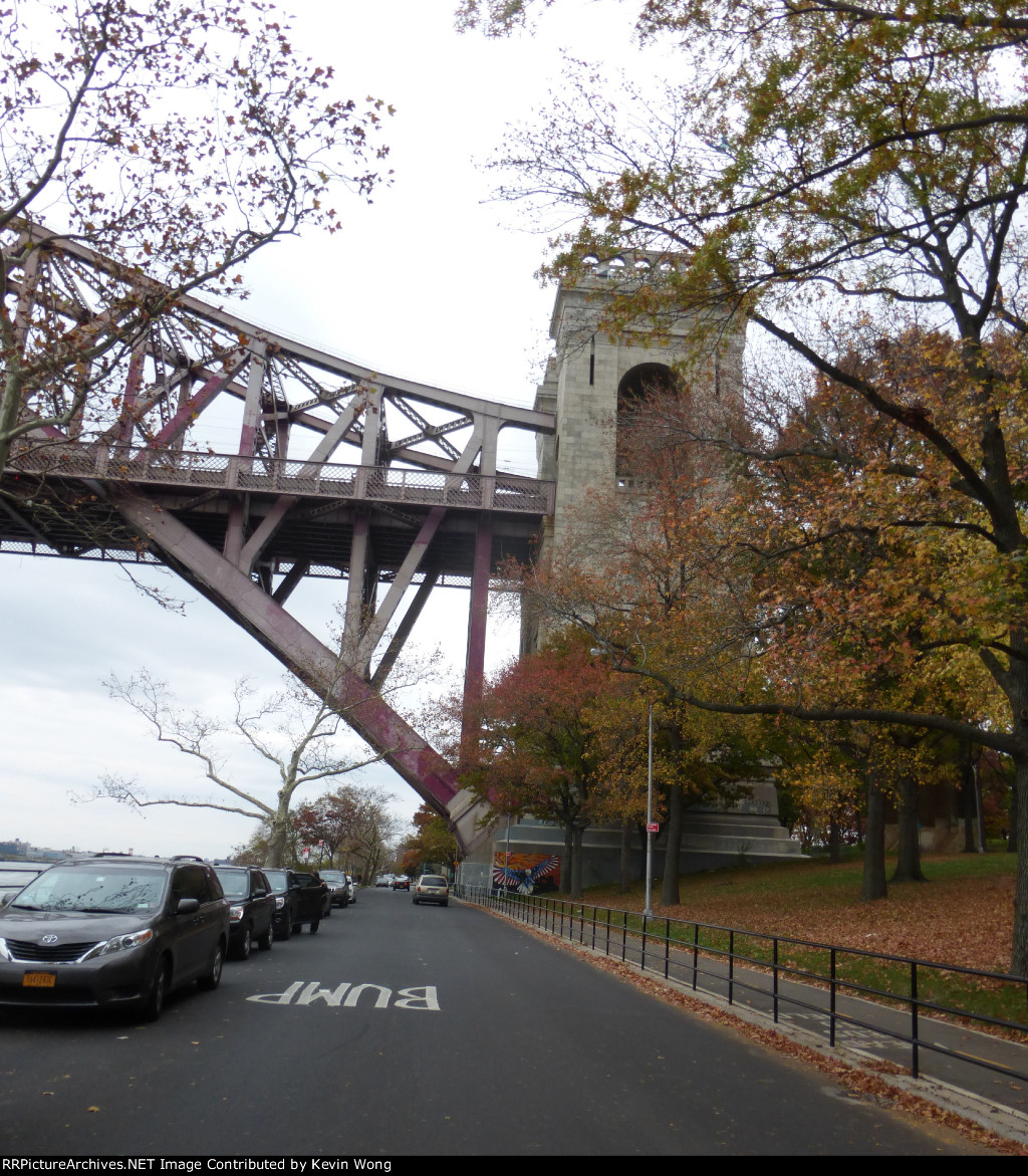 Hell Gate tower over Shore Boulevard