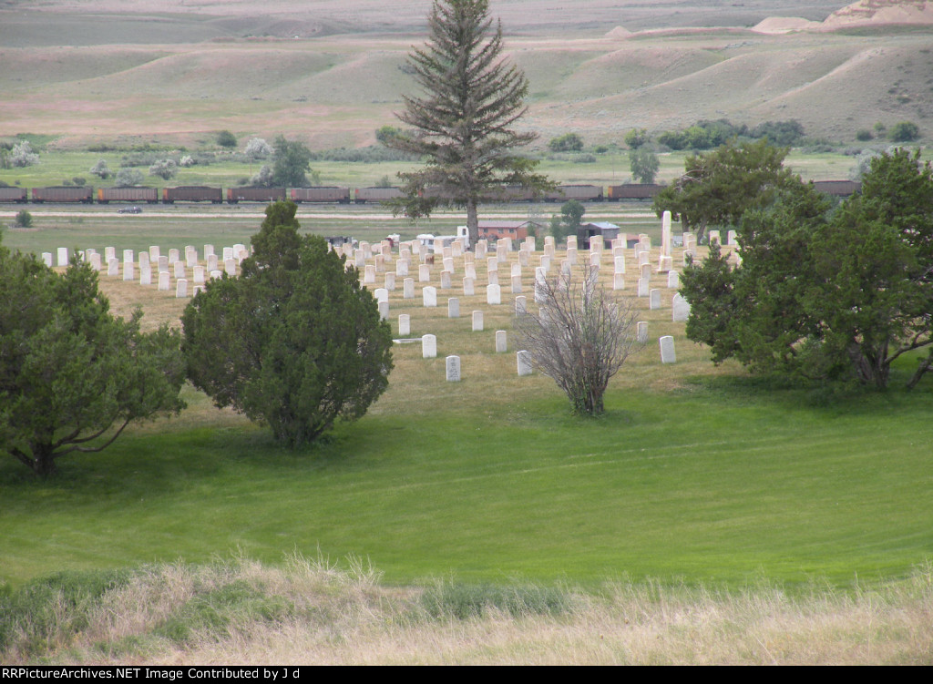 Passing the graves of the fallen