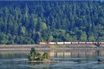 Westbound BNSF train near Stevenson, WA in the Columbia Gorge