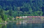 Westbound BNSF train near Stevenson WA, in the Columbia Gorge