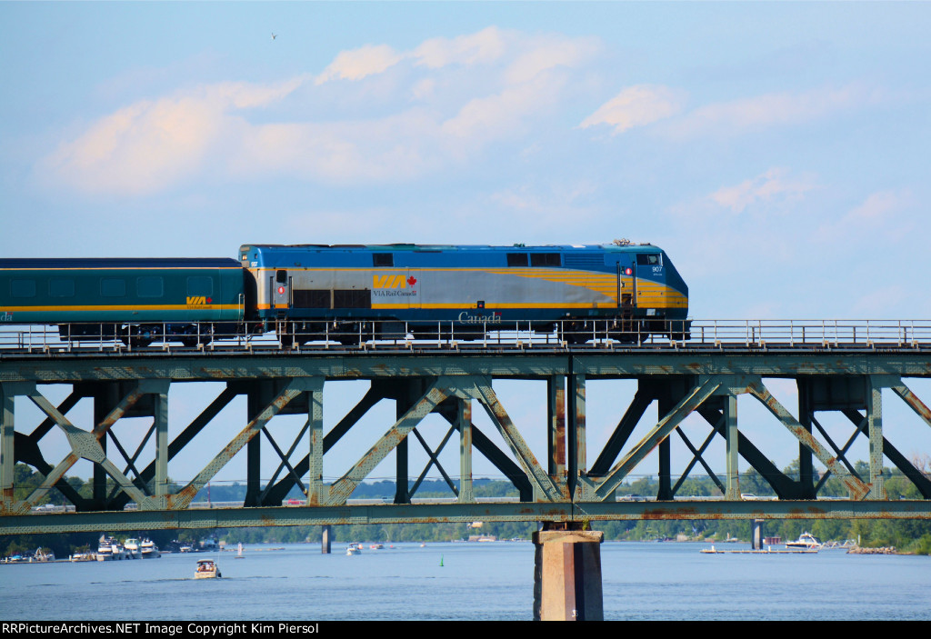 VIA 907 Crossing the Riviere Richelieu