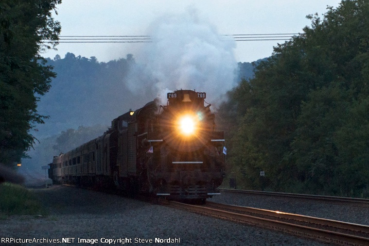 NKP #765 at Loshes Run Station