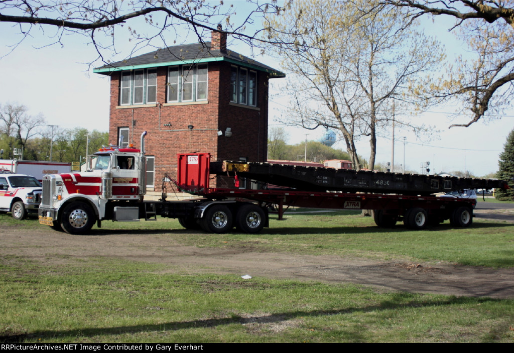 Truck with the flat car body