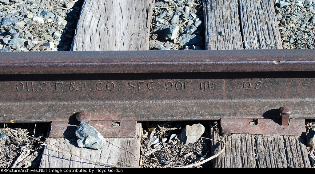 90 lbs C. F. & I. CO. 1908 siding