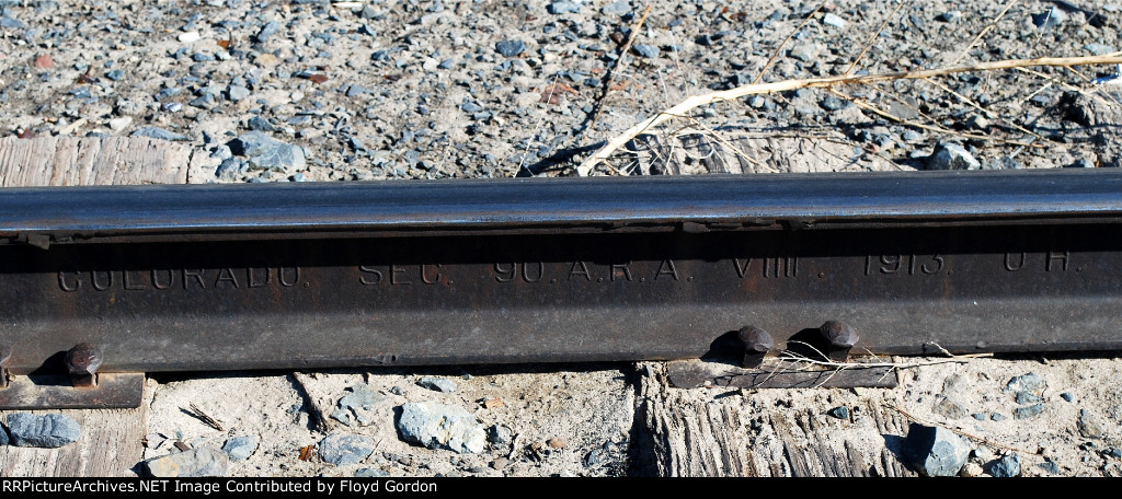 90 lbs COLORADO. 1913 jointed rail on siding