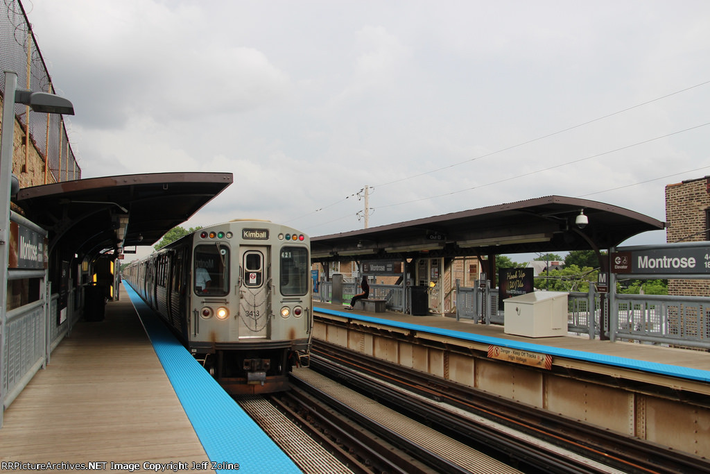 CTA Brown Line Train at Montrose