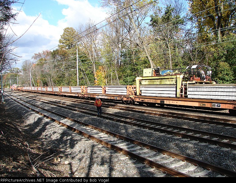 Amtrak Track Laying Machine
