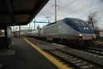 Southbound Amtrak Train # 161 with an HHP-8 on the point