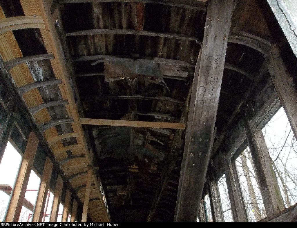 New wood roof supports and underlayment on Irsnton combine #2