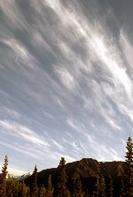 The moon, as seen from Alaska in the afternoon
