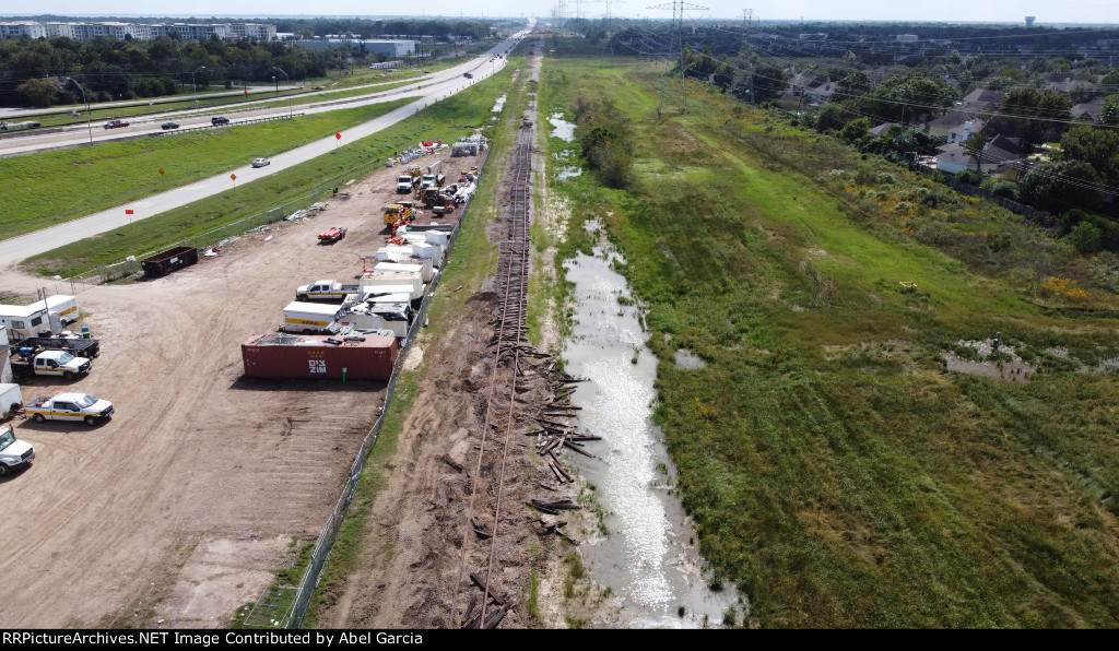 Looking south along the former SP ROW.