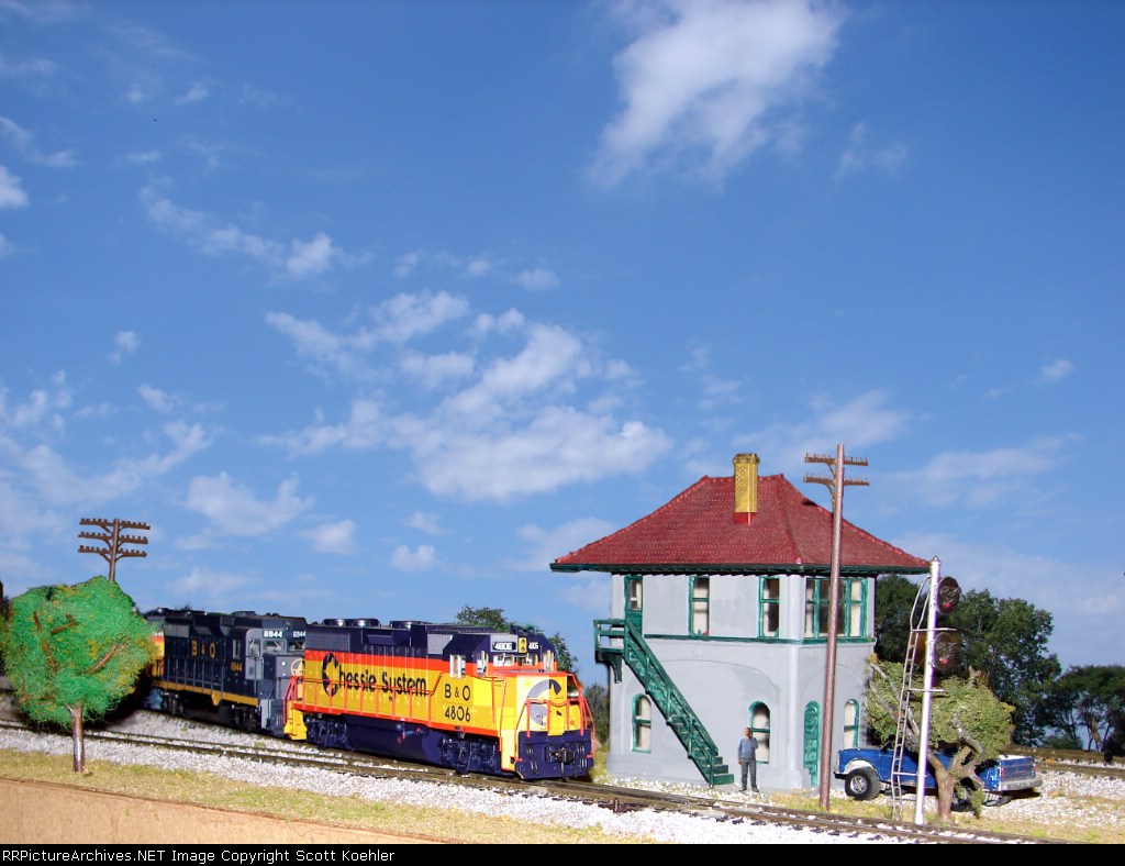My Buddy Howie standing at the tower
