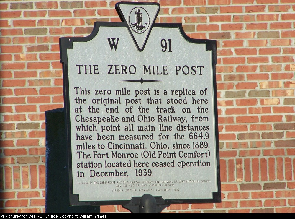 Fort Monroe Mile Post