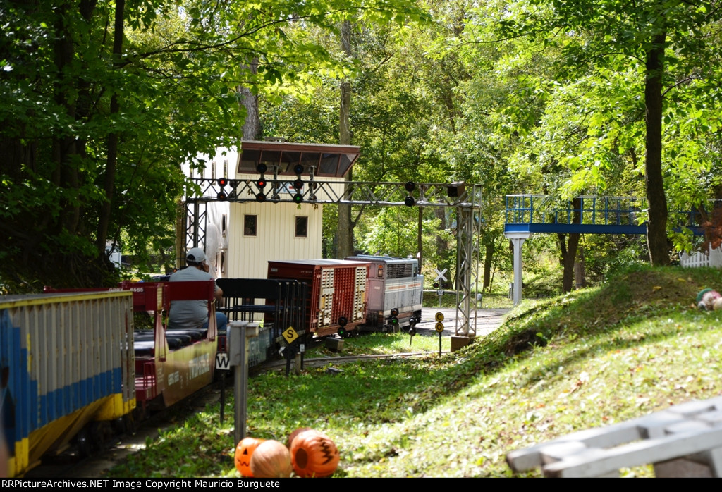 JV train passing by control tower