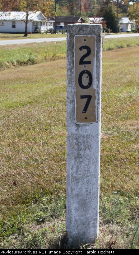 CSX Milepost AC 207 pretty much marks the end on the line.