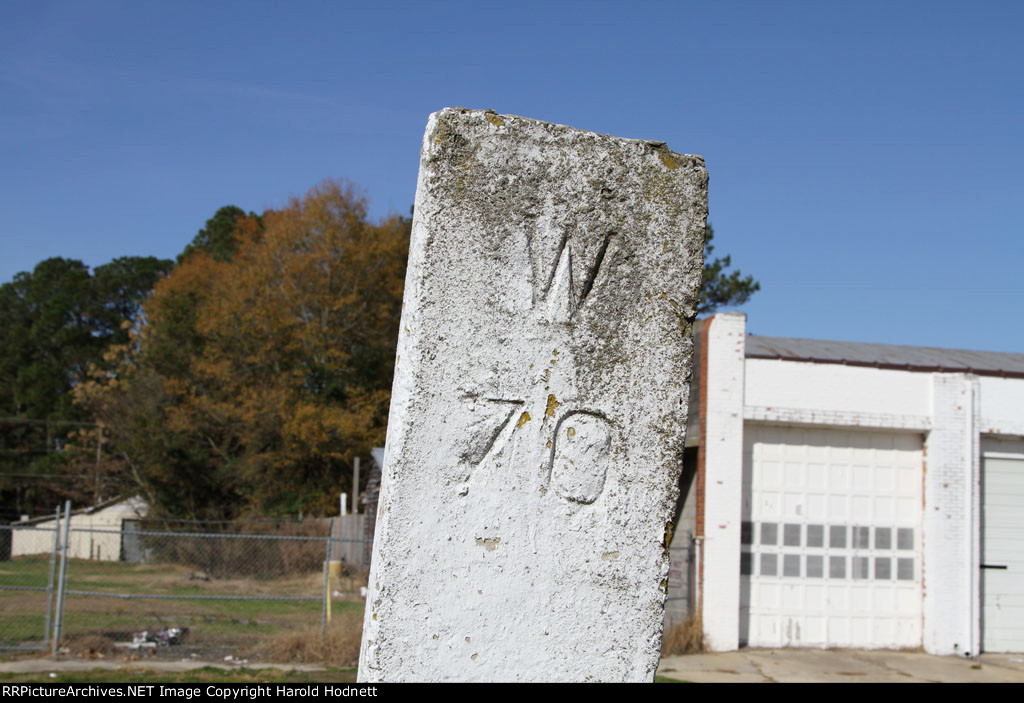 Backside of CSX Milepost AC 174