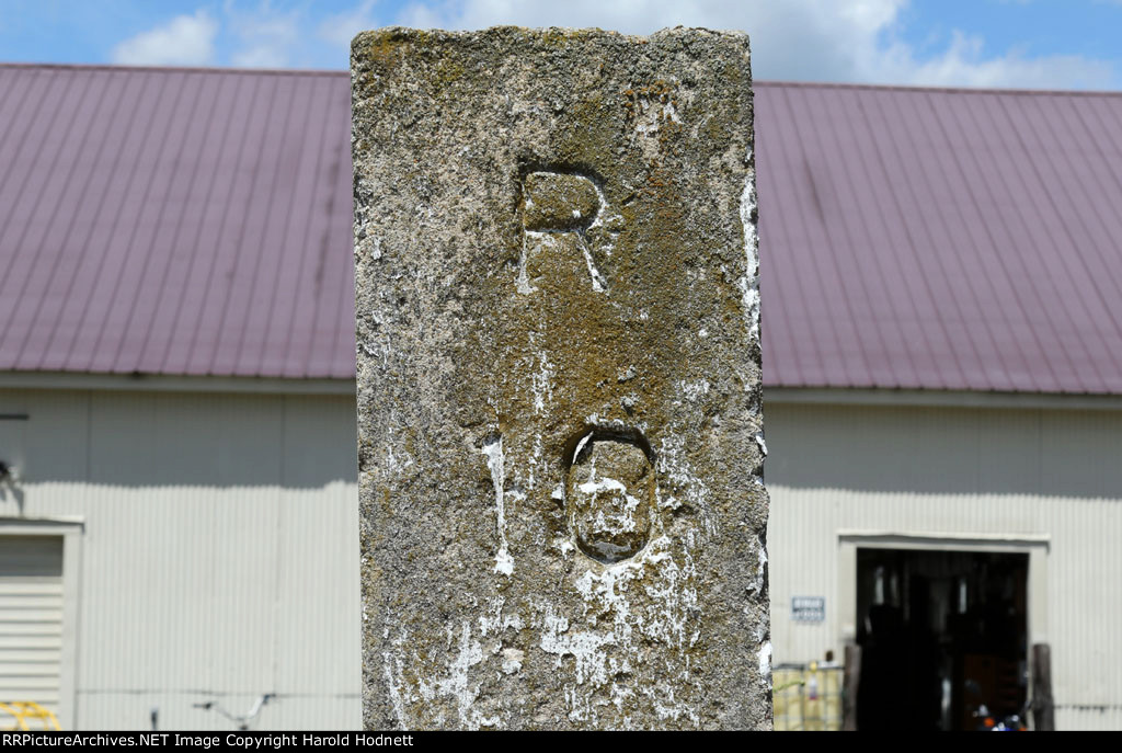 Rear of mp 130, showing "R 10" = 10 miles to Rocky Mount