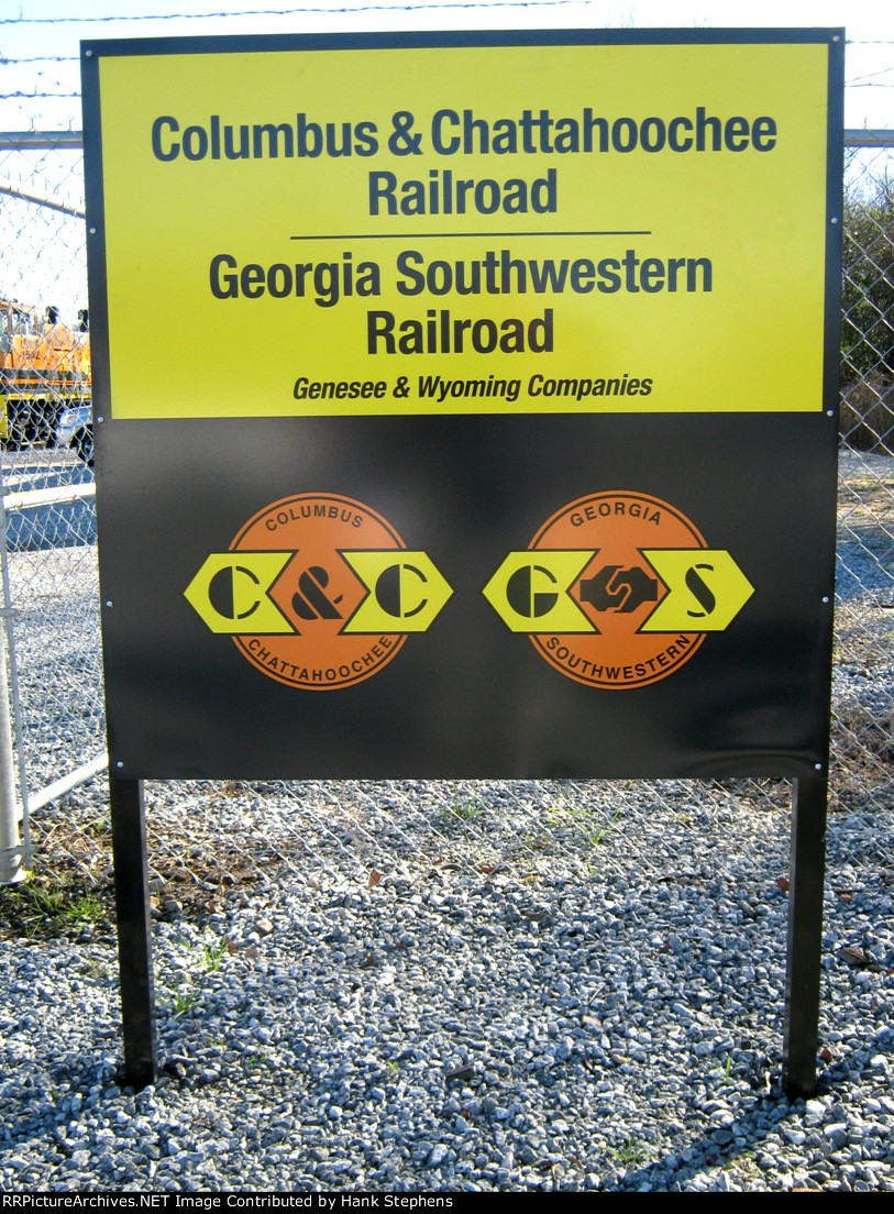 Sinage at the entrance of the C&C-GSWR yard 