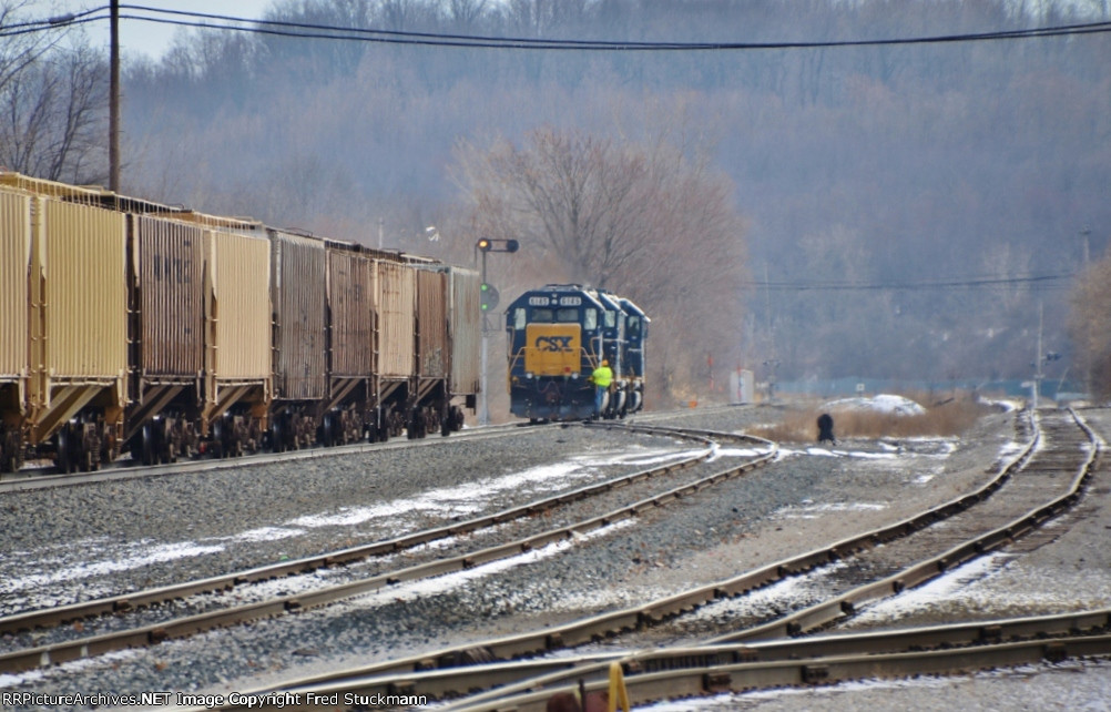 The cut's been made and they will come in for the pick up.