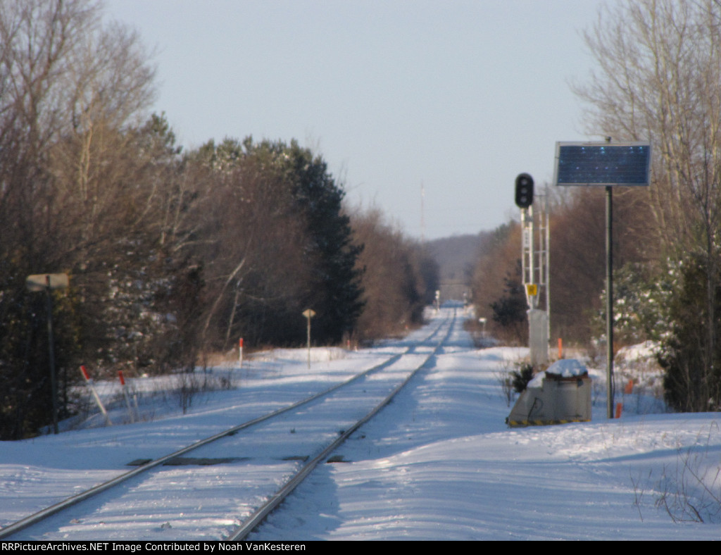 Looking north down the CP Mactier Sub.