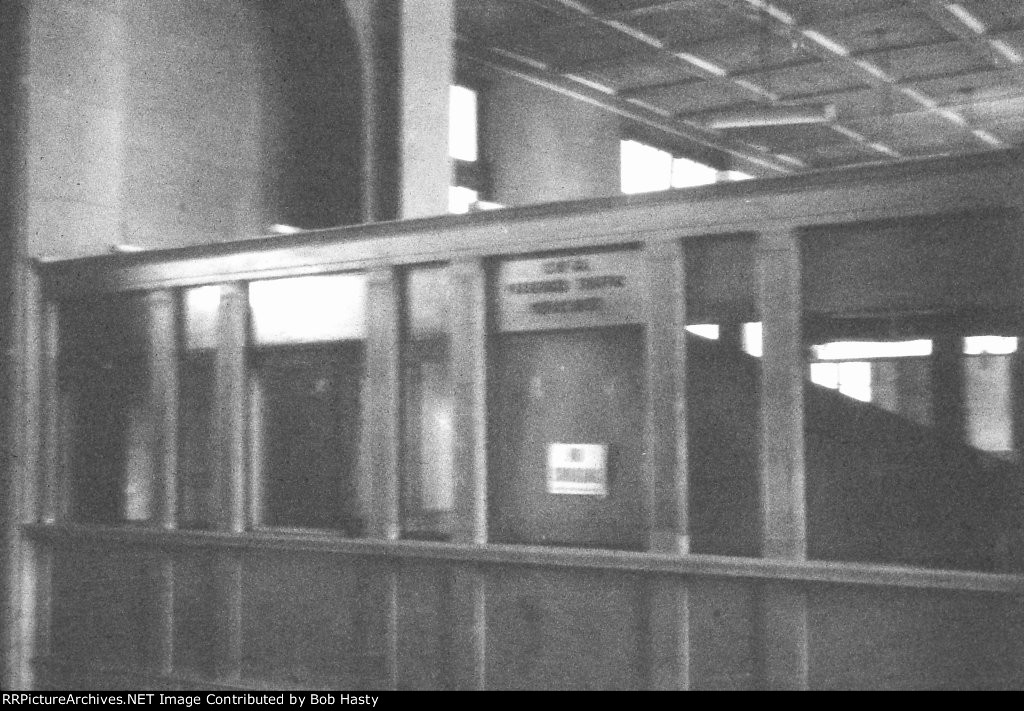 Ticket office.  It's a poor picture but still shows details. Looks like it says "C of Ga?