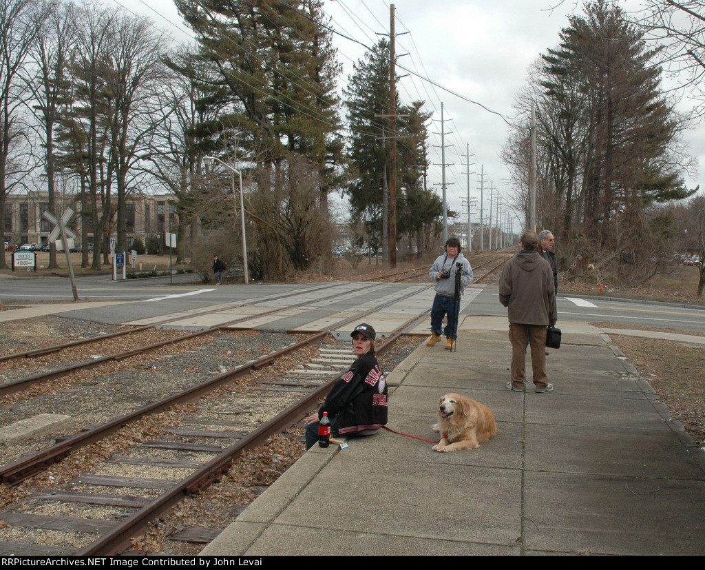 Railfans near the old Clinton Road Railroad Station