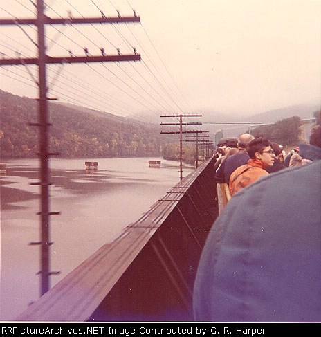 The Autumn Leaf Special crosses the James River at Snowden near