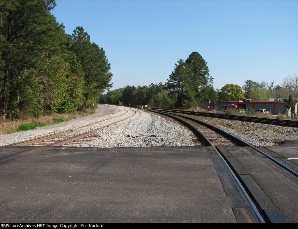 A new track installed for double track at Callahan turnout.  This is the S Line where I stand at milepost SM20