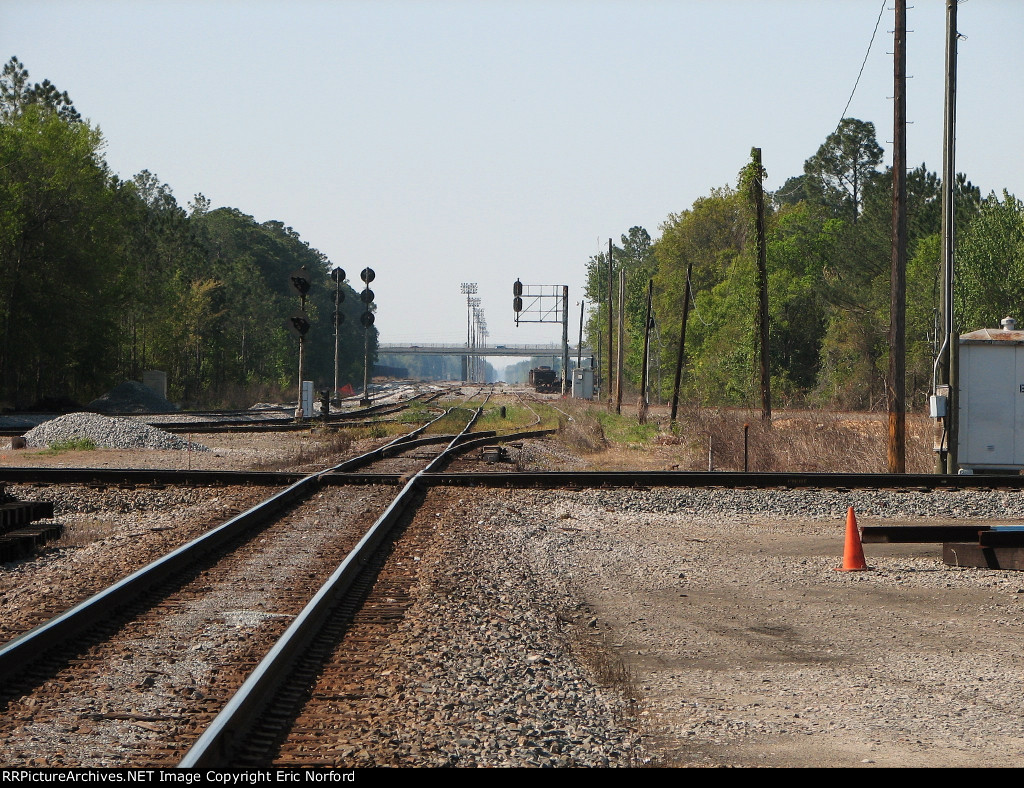Hard to tell in this pic, but improvements are occurring at Baldwin, Flo. where the Tallahassee Sub and Callahan Sub cross.  This is to also be double tracked into Baldwin