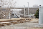 Looking across the Whirlpool Rapids Bridge from the Canadain (CN) side to the American (CSX) side