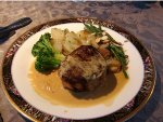 Grilled bacon wrapped beef tenderloin steak