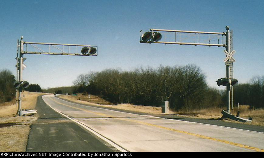 Grade crossing of ex-Rock Island track at US Highway 50