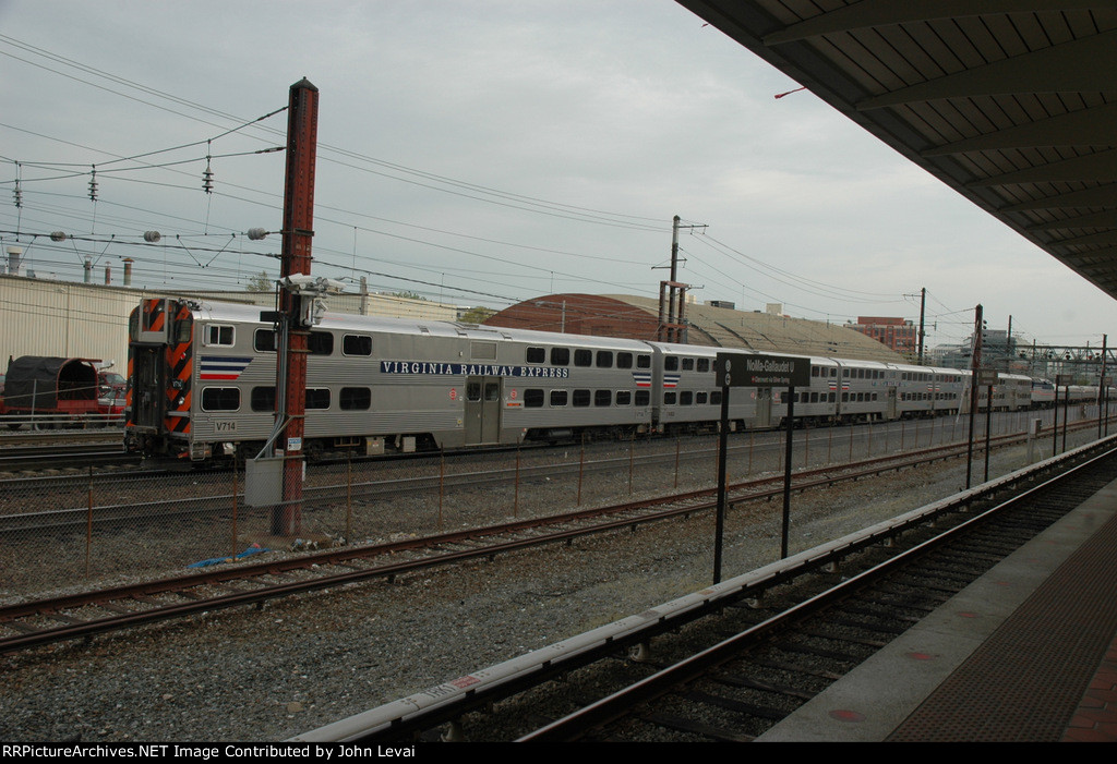 VRE Gallery Bilevel Set near the NoMa-Gallaudet Station