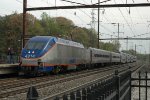 MARC Train # 634 with HHP-8 pulling a mixture of Sumitomo and Kawasaki Bilevels