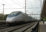 Eastbound Acela Train blasting through Odenton MARC Station