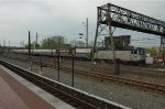 Amtrak NE Regional Train # 85 passing the NoMa-Gallaudet U Metro Stop