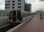 Metro Red Line Train heading to Shady Grove at NoMa-Gallaudet Station