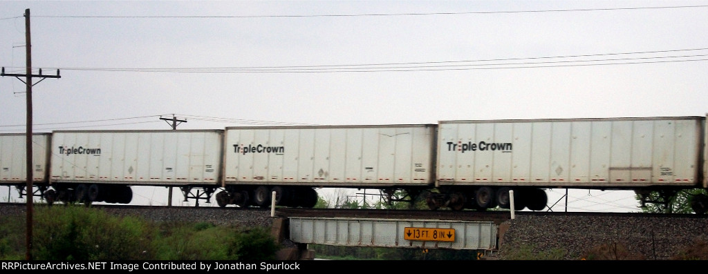 Trio of similarly lettered Road Railer/Triple Crown trailers