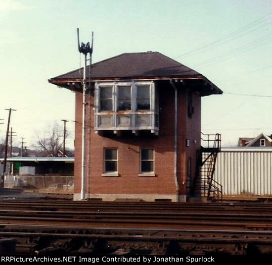 HO Cabin, looking northwest, showing stairs