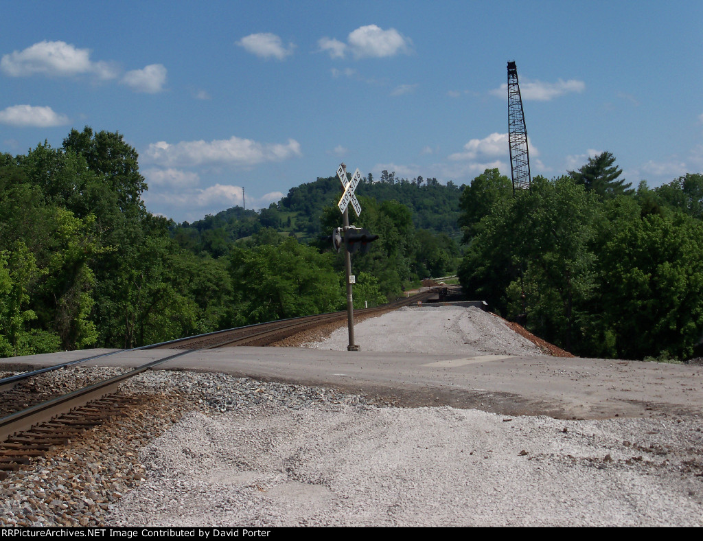New road bed for #2 main looking south towards Burnside