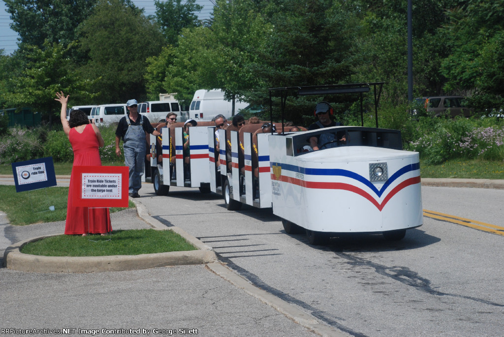 This little train was hauling visitors on rides all day.