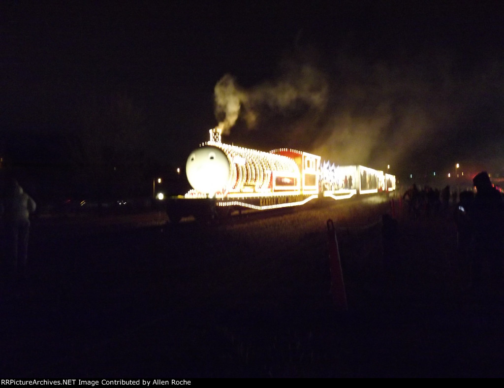 Holiday express lit up