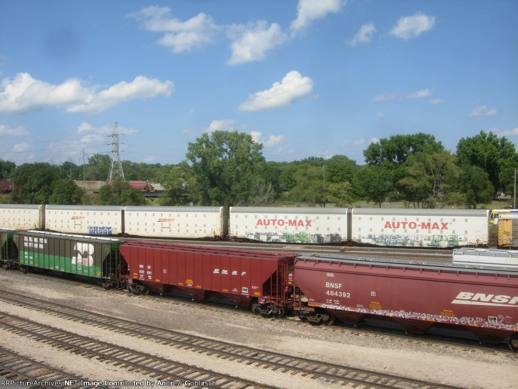 AOK, BNSF Autoracks, BN & BNSF Covered Hoppers