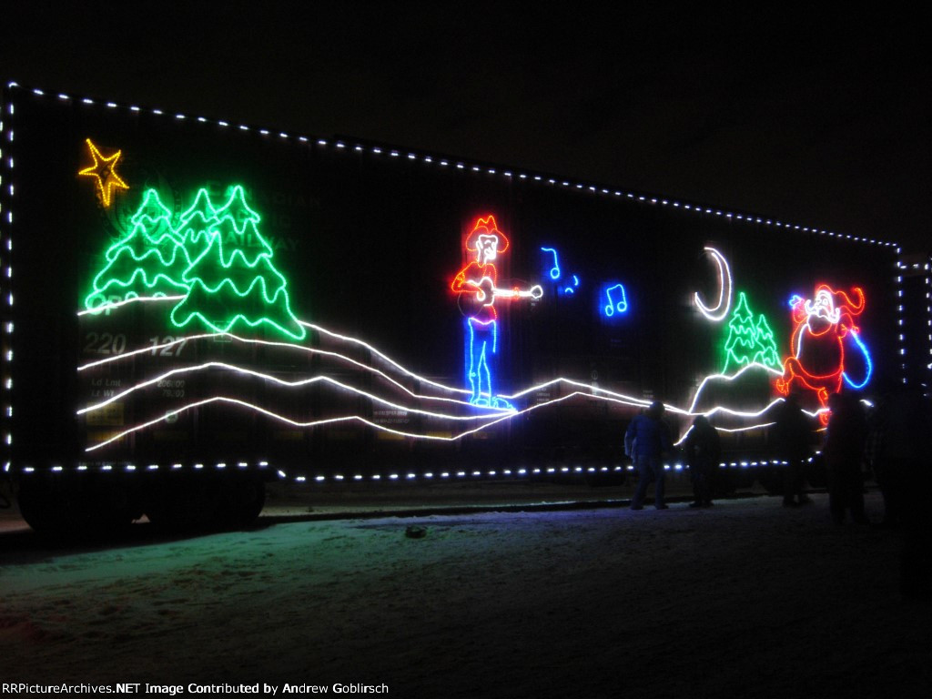 CP 220127 with Cowboy Singing with Santa Lights