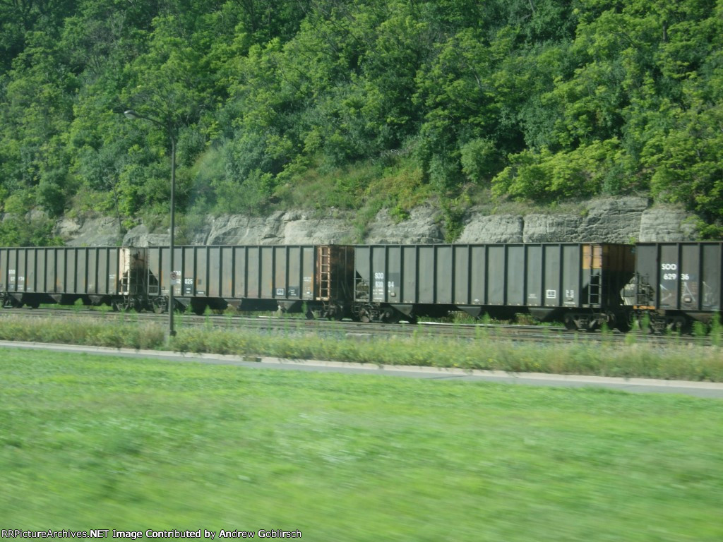 4 Soo Line Open Hoppers