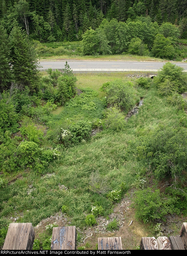 Looking down from Rock Creek Trestle