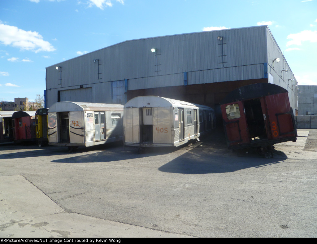 Scrapped NYCT R42, R40 and R30 cars