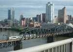 T Light Rail and Downtown PGH Skyline