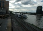 View looking north along the CSX Tracks and Downtown PGH